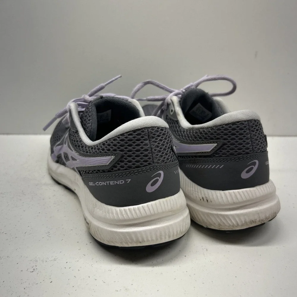 ASICS Gel-Contend 7 Women's Running Shoes Gray Purple Athletic Sneakers Size 8